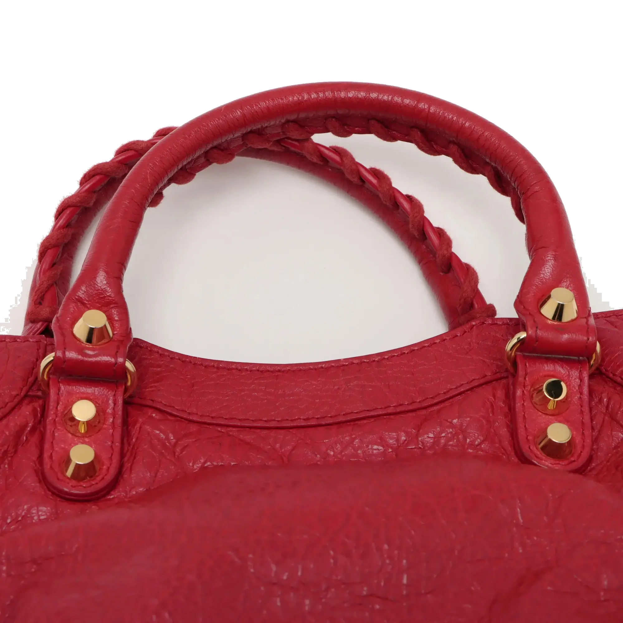 Pre-Loved Classic City Handbag Leather Mini with Gold Hardware, Pink