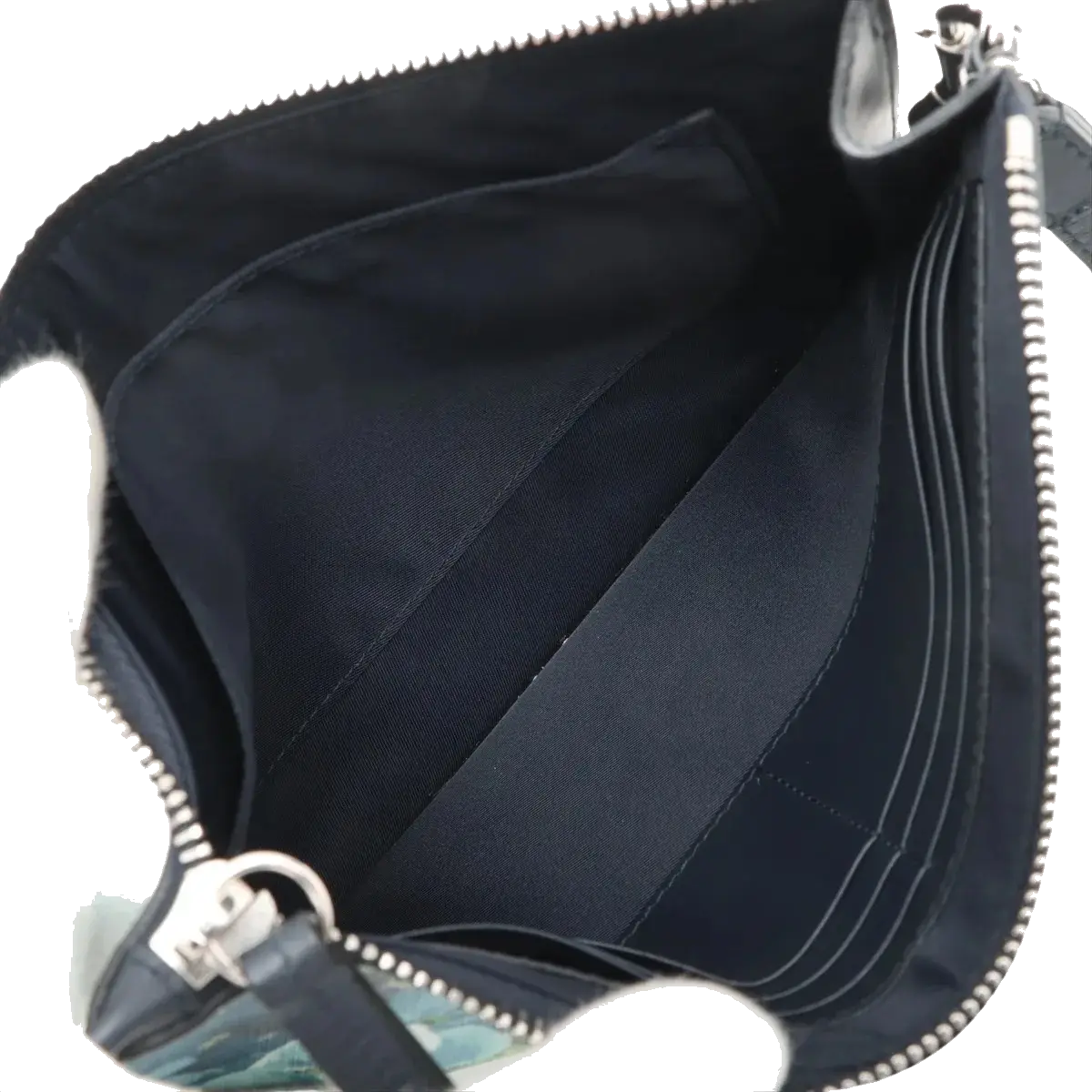 Pre-Loved GG Blooms Zip Pouch Pochette Monogram Coated Canvas with Silver Hardware, Beige Multicolor