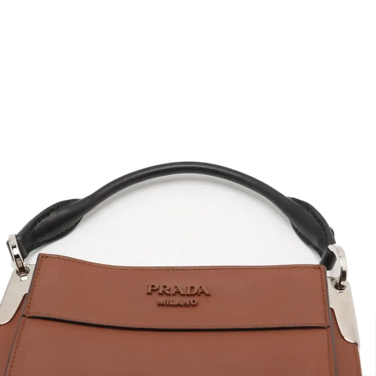 Pre-Loved Margit Handbag Leather Small with Silver Hardware, Brown