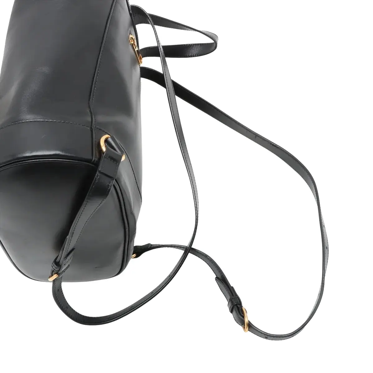 Pre-Loved Horsebit 1955 Backpack Leather with Gold Hardware, Black