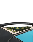 Pre-Loved Puzzle Handbag Embroidered Leather Small with Silver Hardware, Black Multicolor