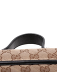 Pre-Loved GG Marmont Handbag Monogram Canvas Mini with Gold Hardware, Beige/Brown