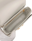 Pre-Loved Triomphe Shoulder Bag Leather Teen with Gold Hardware, White