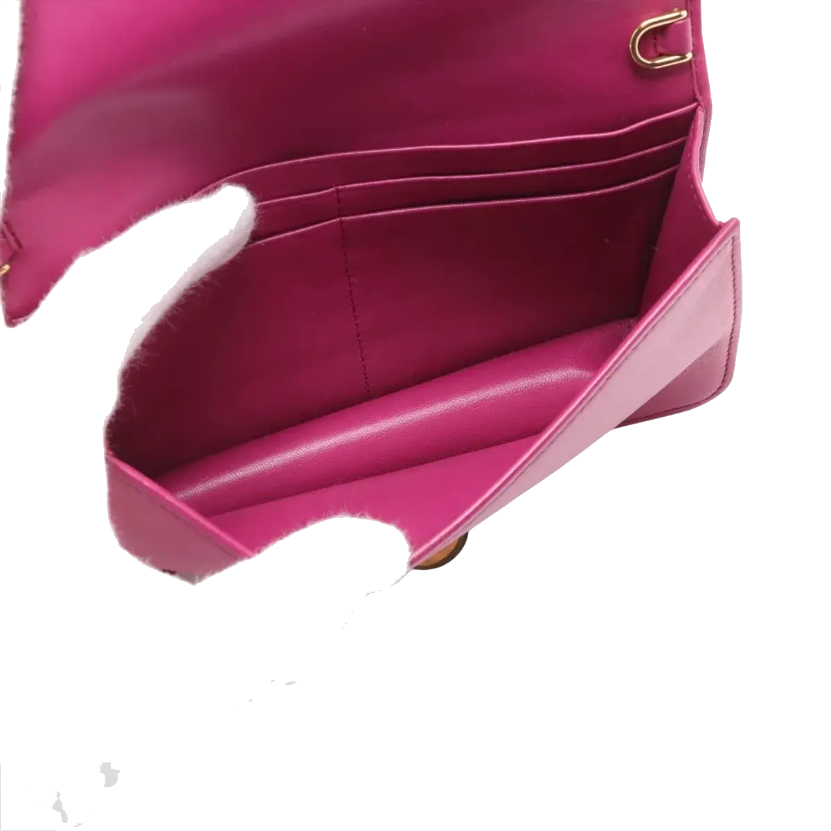 Pre-Loved Matelassé Wallet on Chain Crossbody Bag Quilted Leather Small with Gold Hardware, Pink