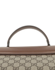 Pre-Loved Horsebit 1955 Handbag Monogram Coated Canvas with Gold Hardware, Beige/Brown