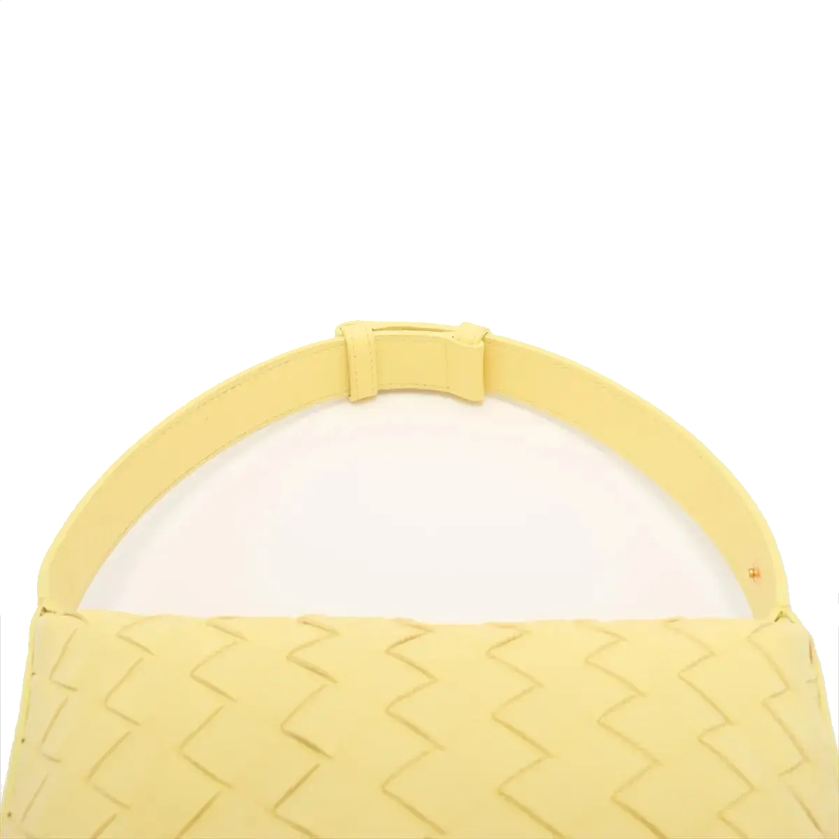 Pre-Loved Wallace Shoulder Bag Intrecciato Leather Small with Gold Hardware, Yellow