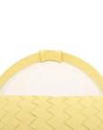 Pre-Loved Wallace Shoulder Bag Intrecciato Leather Small with Gold Hardware, Yellow