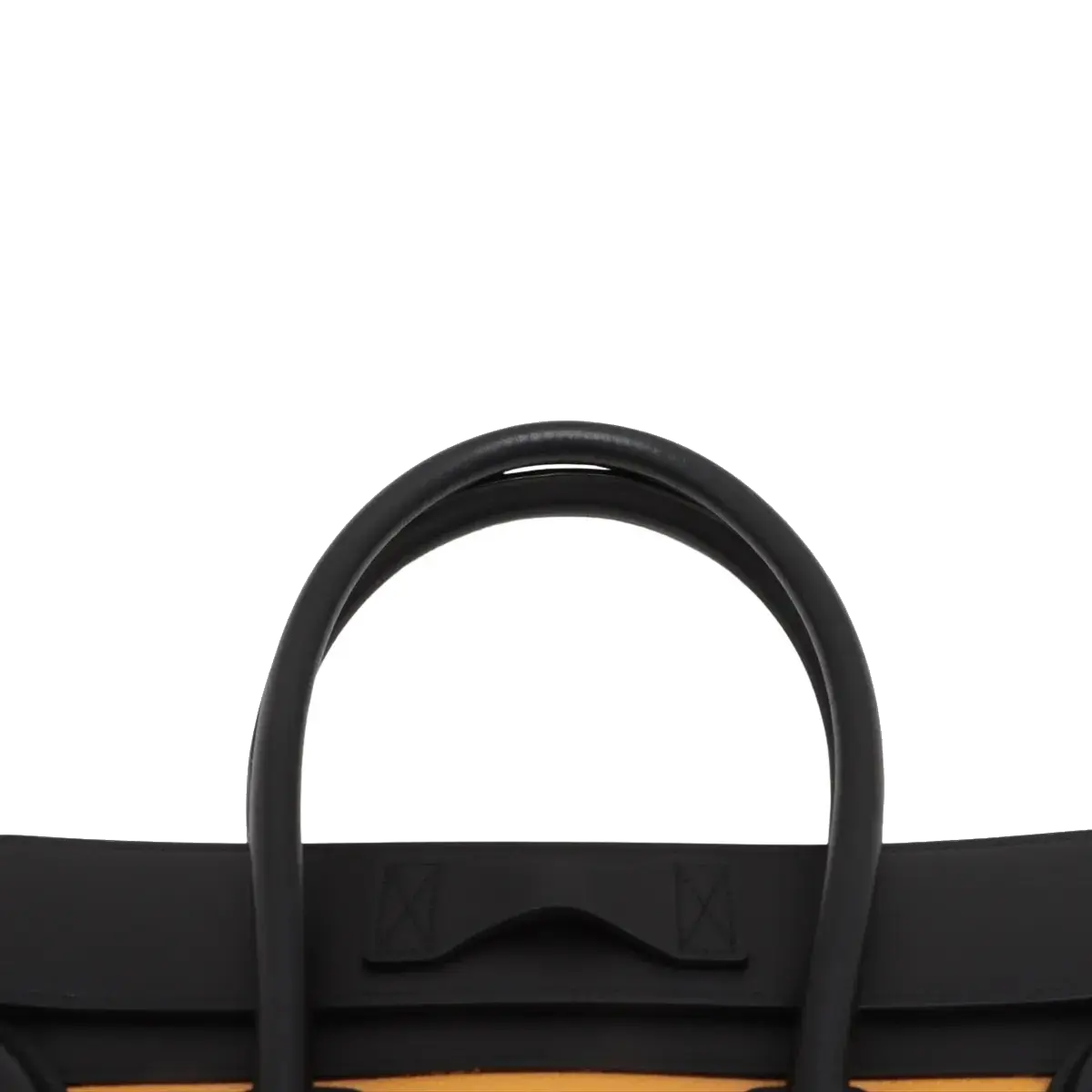 Pre-Loved Luggage Tote Leather Micro with Gold Hardware, Yellow