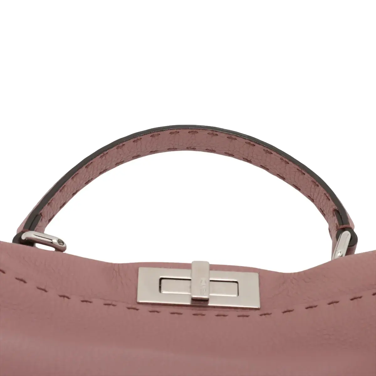 Pre-Loved Peekaboo Handbag Leather with Silver Hardware, Pink