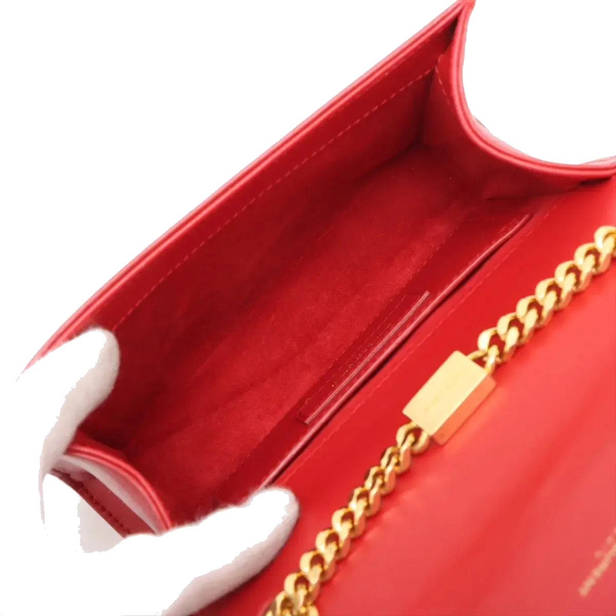 Pre-Loved Kate Tassel Crossbody Bag Leather Small with Gold Hardware, Red