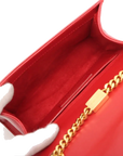 Pre-Loved Kate Tassel Crossbody Bag Leather Small with Gold Hardware, Red