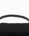 Pre-Loved Mamma Baguette Shoulder Bag Plain Canvas with Silver Hardware, Black