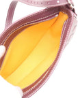 Pre-Loved Belvédère Crossbody Bag Goyardine Coated Canvas PM with Silver Hardware, Burgundy