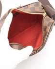 Pre-Loved Olav Crossbody Bag Damier Coated Canvas PM with Gold Hardware, Brown