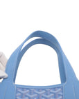 Pre-Loved Villette Tote Goyardine Chevron Coated Canvas PM, Light Blue