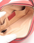 Pre-Loved GG Marmont Belt Bag Quilted Leather with Aged Gold Hardware, Red