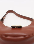 Pre-Loved Ava Triomphe Shoulder Bag Leather Small with Gold Hardware, Tan