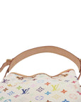 Pre-Loved Petit Noé Shoulder Bag Monogram Multicolore Coated Canvas Petit with Gold Hardware, White Multicolor