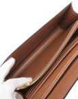 Pre-Loved Triomphe Wallet on Chain Crossbody Bag Triomphe Canvas with Gold Hardware, Beige and Tan