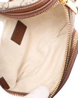 Pre-Loved GG Supreme Belt Bag Monogram Coated Canvas with Gold Hardware, Beige and Ebony