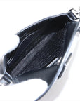 Pre-Loved Cleo Spazzolato Crossbody Bag Leather Small with Silver Hardware, Black