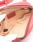 Pre-Loved GG Marmont Matelassé Belt Bag Quilted Leather with Aged Gold Hardware, Red