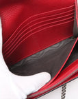 Pre-Loved Dionysus Wallet on Chain Crossbody Bag Leather Mini with Aged Silver Hardware, Red
