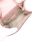 Pre-Loved Emily Crossbody Bag Microguccissima Leather Mini with Gold Hardware, Pink