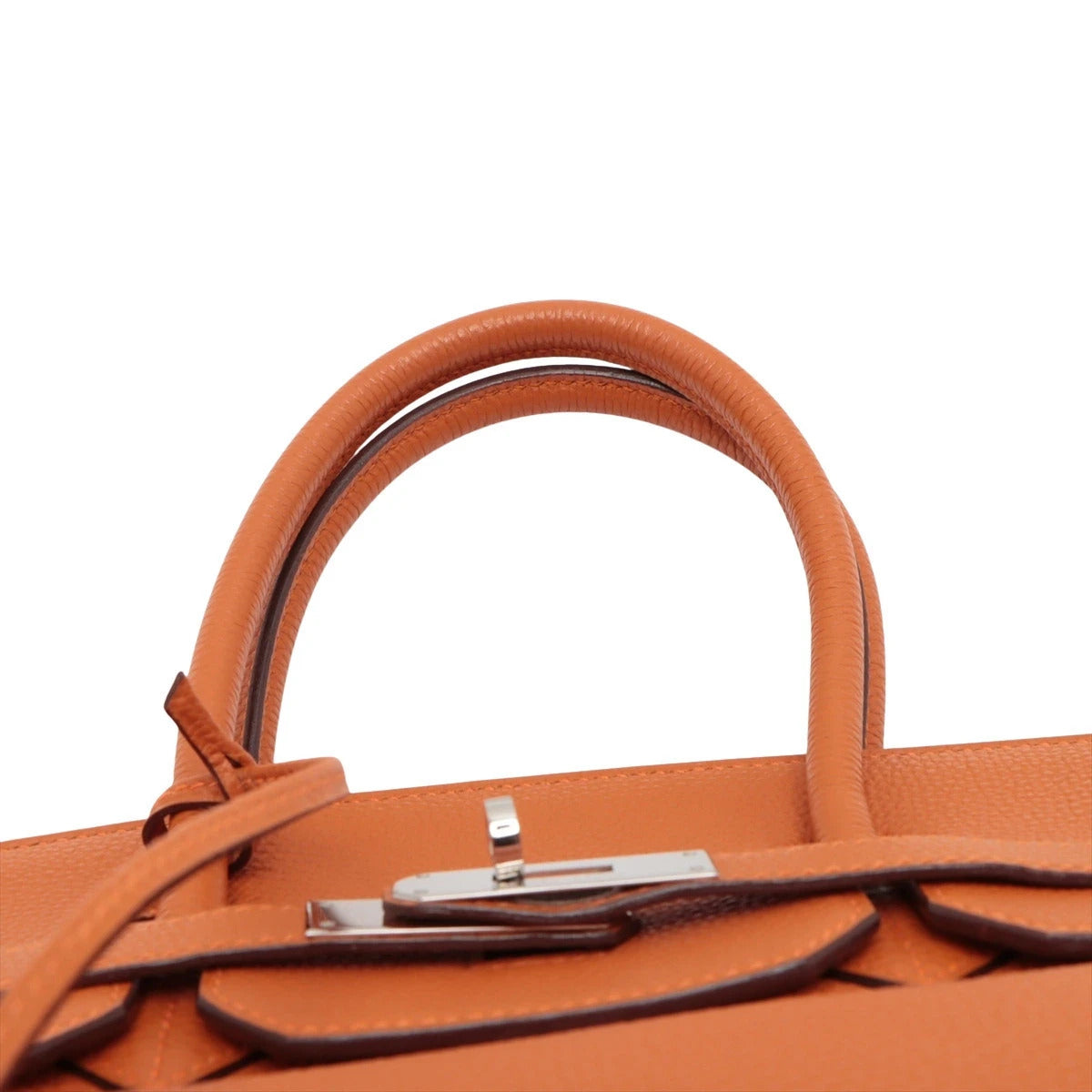 Pre-Loved Birkin Handbag Leather 35 with Palladium Hardware, Orange
