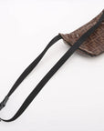 Pre-Loved FF Logo Belt Bag Belt Bag Coated Canvas with Silver Hardware, Brown