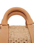 Pre-Loved Keepall XS Handbag Raffia XS with Gold Hardware, Natural Beige