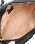 Pre-Loved GG Marmont Matelassé Camera Bag Crossbody Bag Quilted Leather Small with Aged Gold Hardware, Black