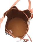 Pre-Loved Triomphe Drawstring Bucket Bucket Bag Triomphe Canvas Coated Small with Gold Hardware, Brown
