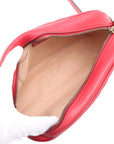 Pre-Loved GG Marmont Matelassé Camera Bag Crossbody Bag Quilted Leather Small with Aged Gold Hardware, Red