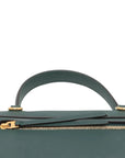 Pre-Loved Belt Bag Handbag Leather Micro with Gold Hardware, Green