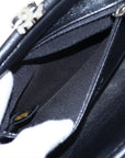Pre-Loved Timeless Clutch Quilted Leather with Silver Hardware, Black