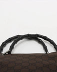 Pre-Loved Bamboo Tote Monogram Canvas with Silver Hardware, Brown