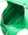 Pre-Loved Intrecciato Phone Pouch Crossbody Bag Intrecciato Leather Mini with Silver Hardware, Green