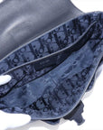 Pre-Loved Hit the Road Crossbody Bag Leather with Silver Hardware, Black