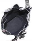 Pre-Loved Le Cagole Bucket Bucket Bag Leather XS with Aged Silver Hardware, Black