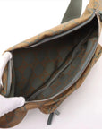 Pre-Loved GG Ripstop Belt Bag Monogram Nylon with Silver Hardware, Beige