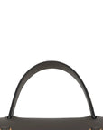 Pre-Loved Belt Bag Handbag Leather Micro with Gold Hardware, Gray
