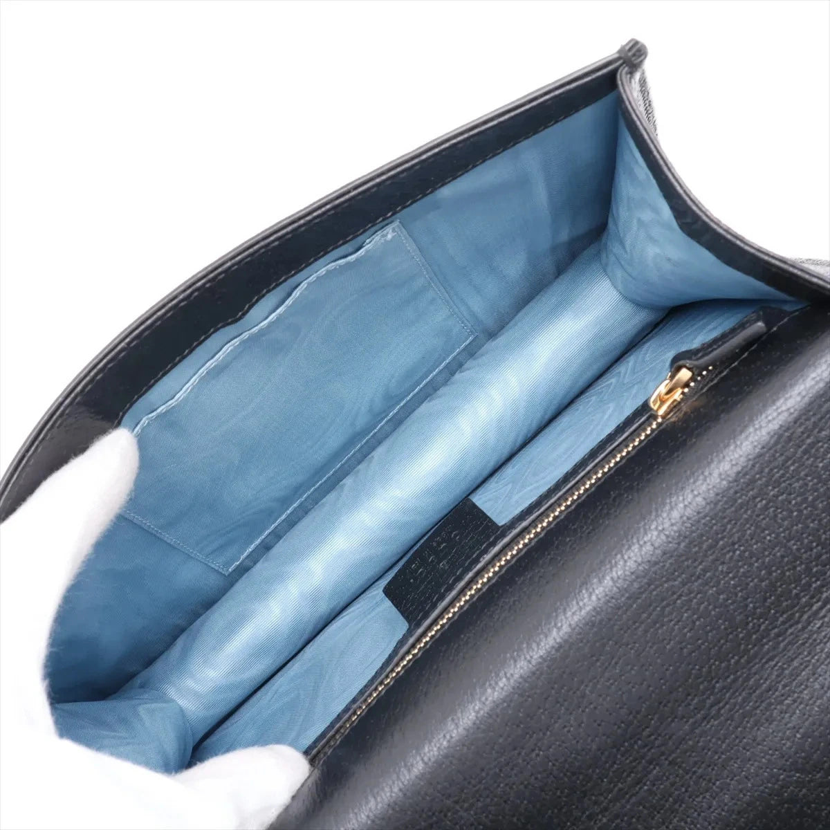 Pre-Loved Sylvie Bee Star Shoulder Bag Bee and Star Print Leather Small with Gold Hardware, Black