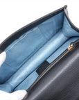 Pre-Loved Sylvie Bee Star Shoulder Bag Bee and Star Print Leather Small with Gold Hardware, Black