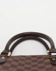 Pre-Loved Ribera MM Handbag Damier Coated Canvas MM with Gold Hardware, Brown