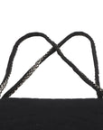 Pre-Loved 2.55 Reissue Double Flap Shoulder Bag Quilted Jersey 226 with Aged Silver Hardware, Black