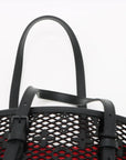 Pre-Loved Lace Bucket Bag Monogram Leather PM with Black Hardware, Black