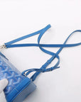Pre-Loved Alpin Mini Backpack Goyardine Coated Canvas Mini with Silver Hardware, Blue