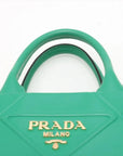 Pre-Loved Symbole Tote Triangle Leather Small with Gold Hardware, Green