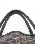 Pre-Loved Saint Louis Tote Goyardine Coated Canvas GM with Silver Hardware, Black